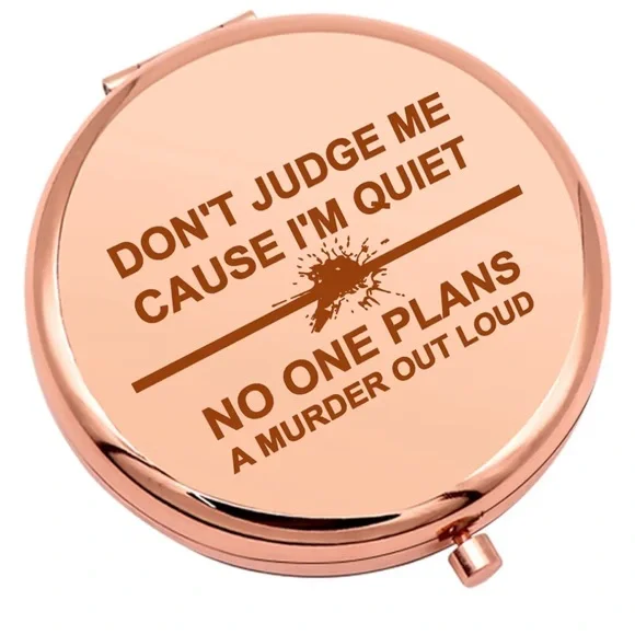 Gold Compact Mirror - Picture 2 of 9